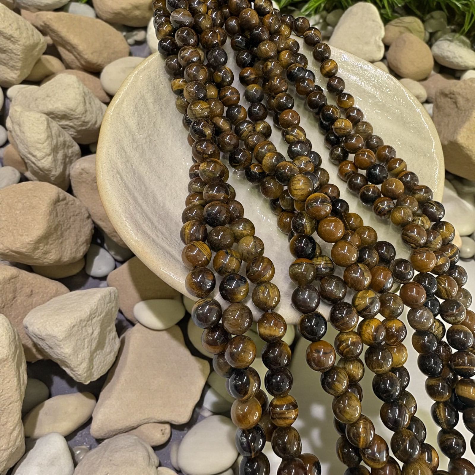 OJO DE TIGRE CAFE  10 mm