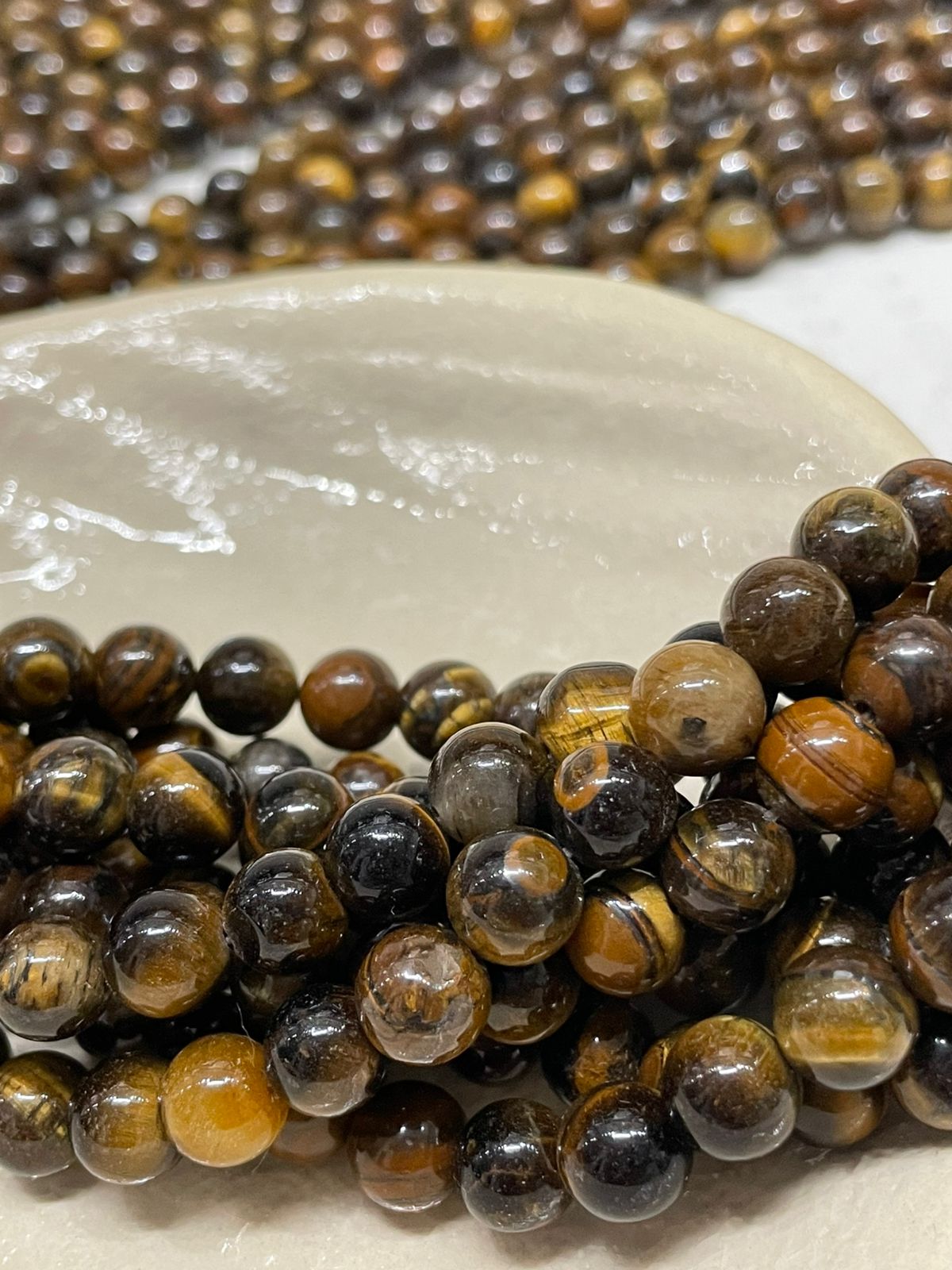 OJO DE TIGRE CAFE  10 mm