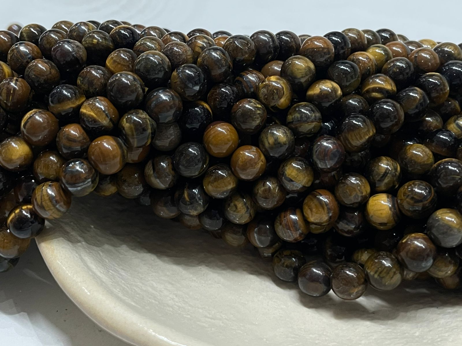 OJO DE TIGRE CAFE  10 mm